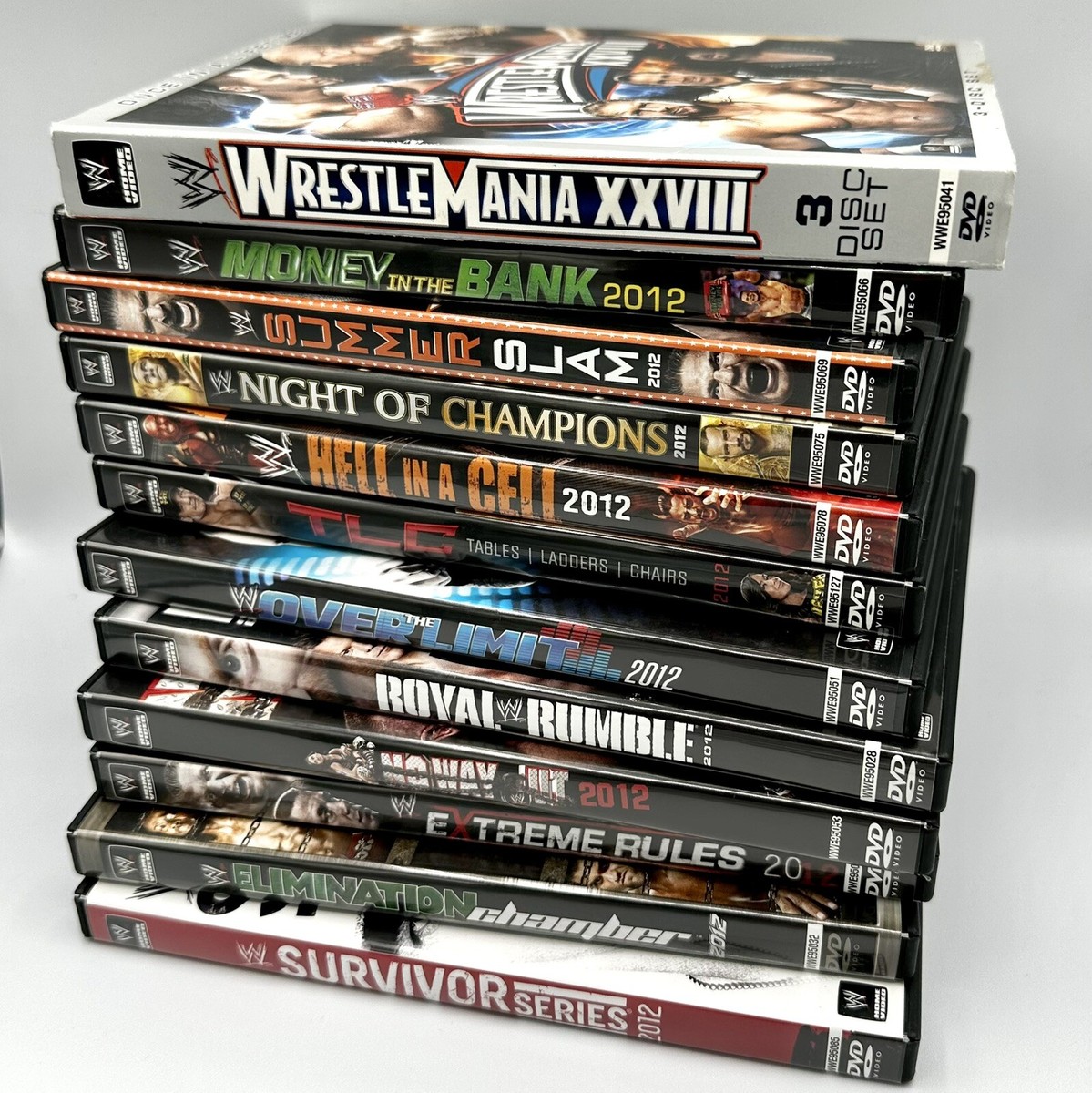 WWE (Lot Of 12) DVD's SET 2012 PPV Event Hell in a Cell