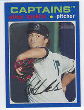 ETHAN HANKINS 2020 TOPPS HERITAGE MINOR LEAGUE BASEBALL BLUE PARLLEL /99