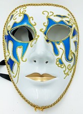 Mardi Gras Venetian Mask Montego BLUE Costume Party Masquerade Prom