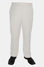 Mens White Poly Rayon Dress Pants ZRA Slacks Flat Front Trousers Sizes 28 to 52