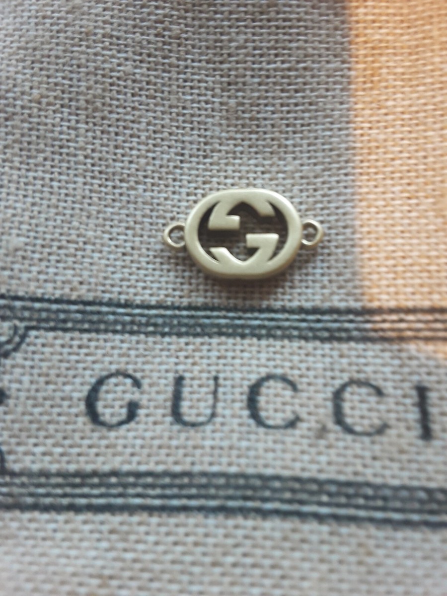 100% Gucci 1 pieces vintage emblem metal Logo gg 0.6 inch | eBay