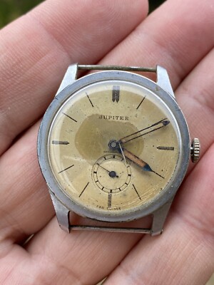 Jupiter Calatrava Original Radium Dial Working For Parts Repair