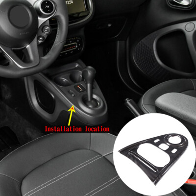 Carbon Optics Center Console Frame Fit for Smart Fortwo 453 Built in 2016