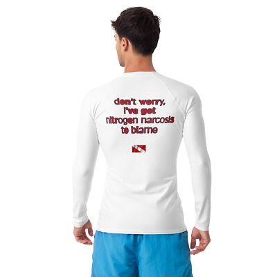 i've got nitrogen narcosis to blame rash guard, scuba diver shirt, diving shirt