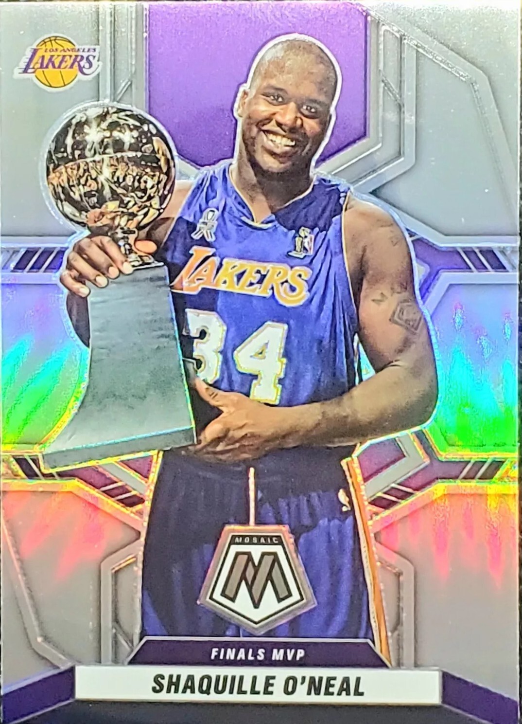 2021-22 Panini Mosaic - Finals MVPs Silver Prizm #297 Shaquille O'Neal
