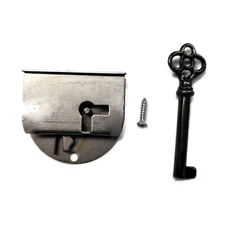 Half Mortise Drawer or Left Hand Door Lock - Antique Style Drop in Lock