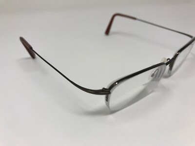 BROOKS BROTHERS  BB 393  1200T  TITANIUM EYEGLASSES 52-18-150 Half Rimless RH64