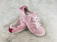 WONDER NATION Memory Foam Pink White Stripes Active Youth Size US 5 EUR 37.5