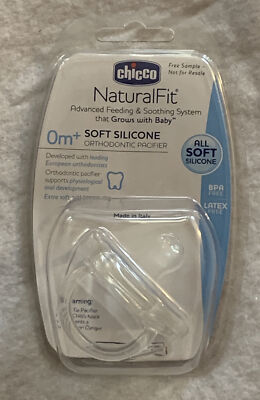 Chicco Natural Fit 0M + Soft Silicone Infant Baby Pacifier BPA Free Italy