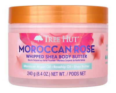 Tree Hut Moroccan Rose Whipped Shea Body Butter, 8.4oz Lightweight, Long-lasting