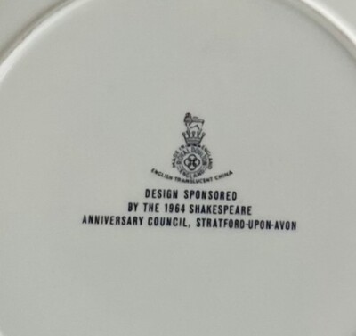 シェイクスピア　記念プレート Royal Doulton 400th Anniversary Birth of William Shakespeare
