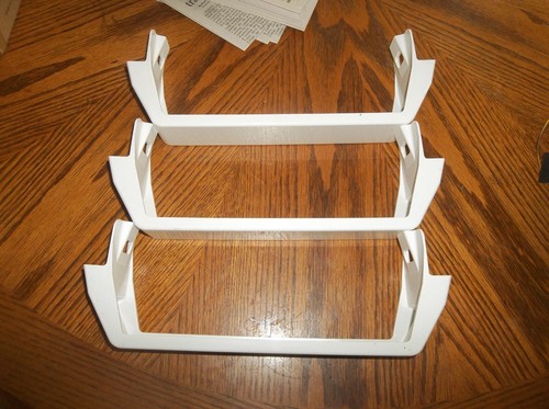 WHIRLPOOL REFRIGERATOR LOT OF 3 FREEZER DOOR RAILS FROM MODEL 106. ...