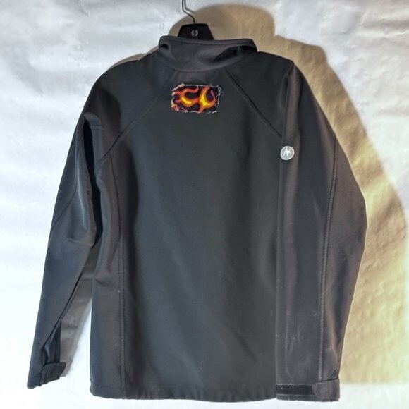 Marmot Jacket Size Large black Lightweight Flames… - image 3
