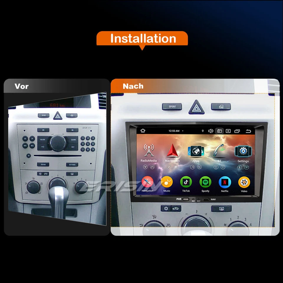 64GB Android 14 Navi Carplay Autoradio Opel Astra H Corsa D Zafira Vectra Antara - Bild 2 von 4