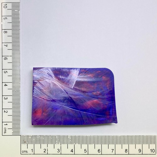 41-45gr 1pc Violet Aurora Rainbow Opal Resin 80% Lab Grown Rough Stone - Picture 4 of 4