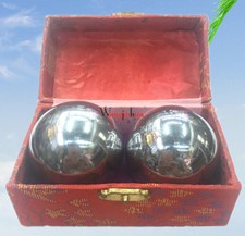 2x 53mm Chinese Baoding Balls Health Hand Exercise Stress Relaxation Therapy