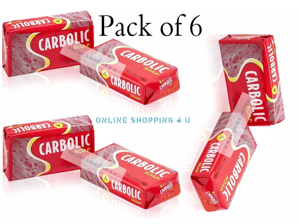 ALIZA Antiseptic Carbolic Soap Fresh Smell Old Fashioned Traditional Bath Body Soap x6