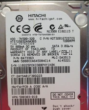 Hitachi HTS725032A9A365 PN:0A73363 MLC:DA3513 2.5" 320gb Sata Laptop Drive