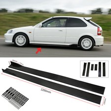 Glossy Black Side Skirts Splitter Extension Spoiler Lip For Honda Civic Glossy Black Side Skirts Splitter Extension Spoiler Lip For Honda Civic