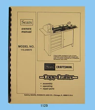 Sears Craftsman Copy Crafter 113.249070 Op & Parts List Manual #1129