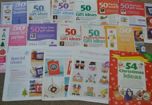 JUEGOS DE NAVIDAD Y AÑO NUEVO DE COLECCIONES DE MOTIVOS DE PUNTO DE CRUZ CARTA MENÚ DESPLEGABLE - Imagen 1 de 23