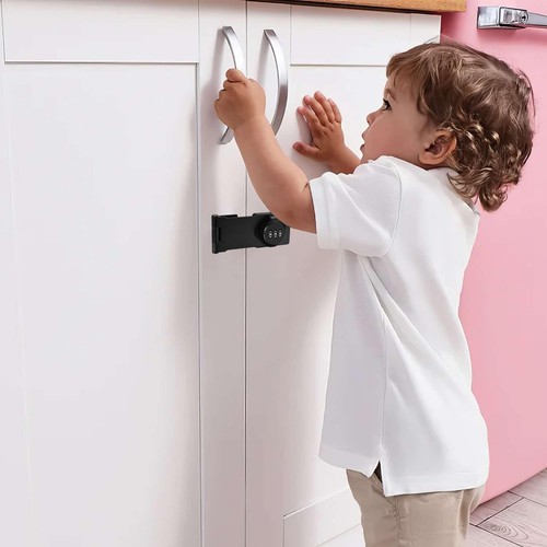 3-Digit Password Code Household Cabinet Combination Lock Keyless Hasp Door Se... - Picture 2 of 6