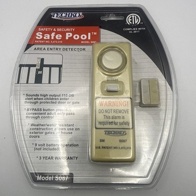 TECHKO Safe Pool Alarm Model S087 New In Sealed Package Safety Security