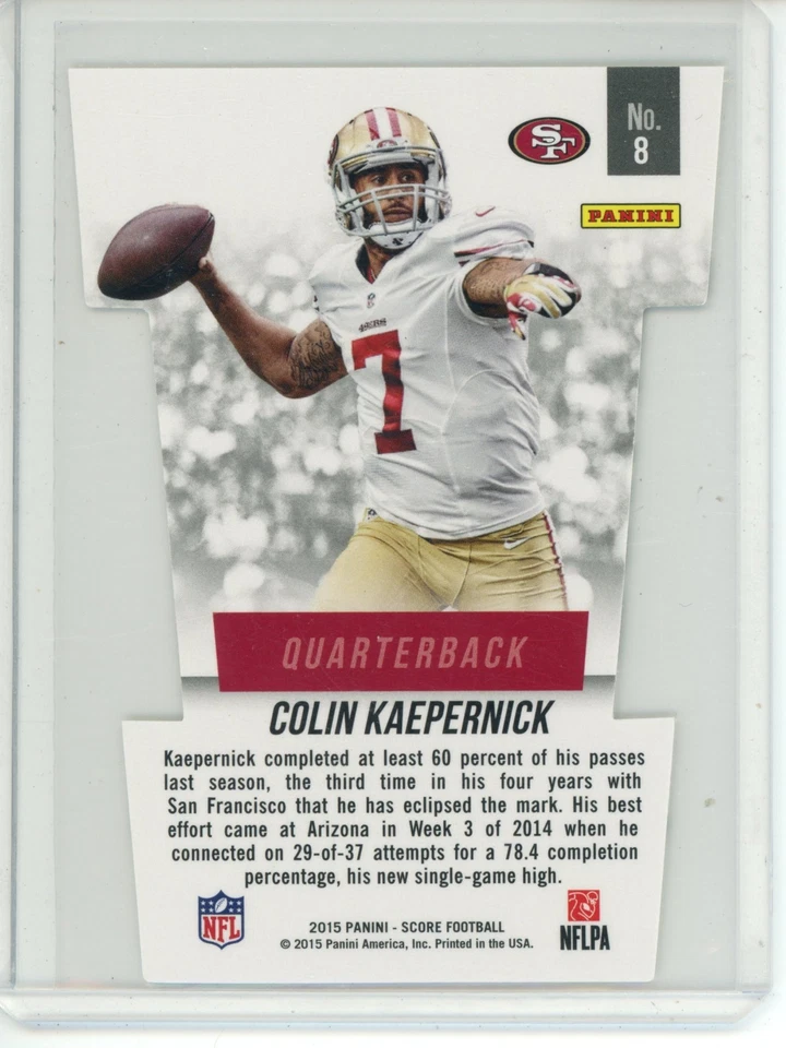 2015 Score - #8 Colin Kaepernick Precision Passers San Francisco 49ers - Image 2 of 2