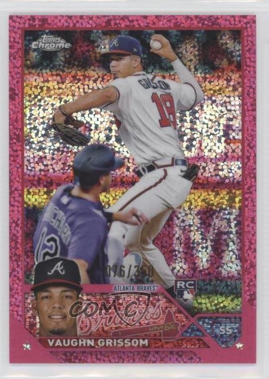 2023 Topps Chrome Magenta Speckle Refractor 76/350 Vaughn Grissom #48 0zb7