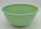 Vtg Fire-King Jadeite Green Swirl 8" Mixing Bowl 1950s Anchor Hocking U.S.A. MCM