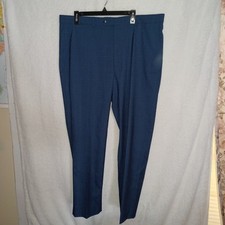 Nautica Men's 41X30 Modern-Fit Stretch Suit Dress Travel Pants Blue Plaid EW 