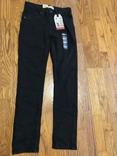 Levi Strauss 511 Boys 14 Reg Adjustable Waist Black Slim Fit Denim NEW