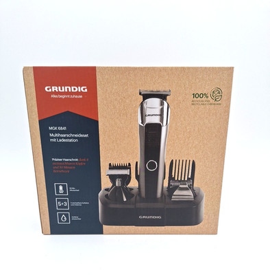 GRUNDIG MGK 6841 Multihaarschneideset mit Ladestation - Li-Ion Akku, 5 Aufsätze,