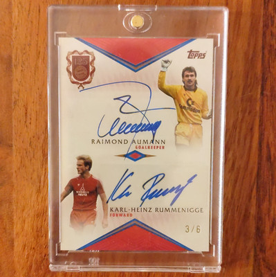 Topps FC Bayern 125 Years 2024/25 Decade Dual Auto DDA-AR Aumann/Rummenigge 3/6