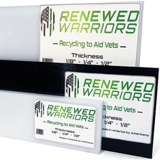 HDPE Sheets - 6" x 12", White 1/2" Thick High Density Plastic Board Recycled ...