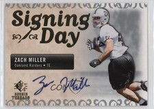 2007 SP Rookie Threads Signing Day Zach Miller #SDA-ZM Auto 0j8f