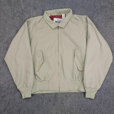 Vintage Woolrich Jacket Mens 42 Khaki Tan Bomber Tartan Plaid Lined Bi Swing 80s