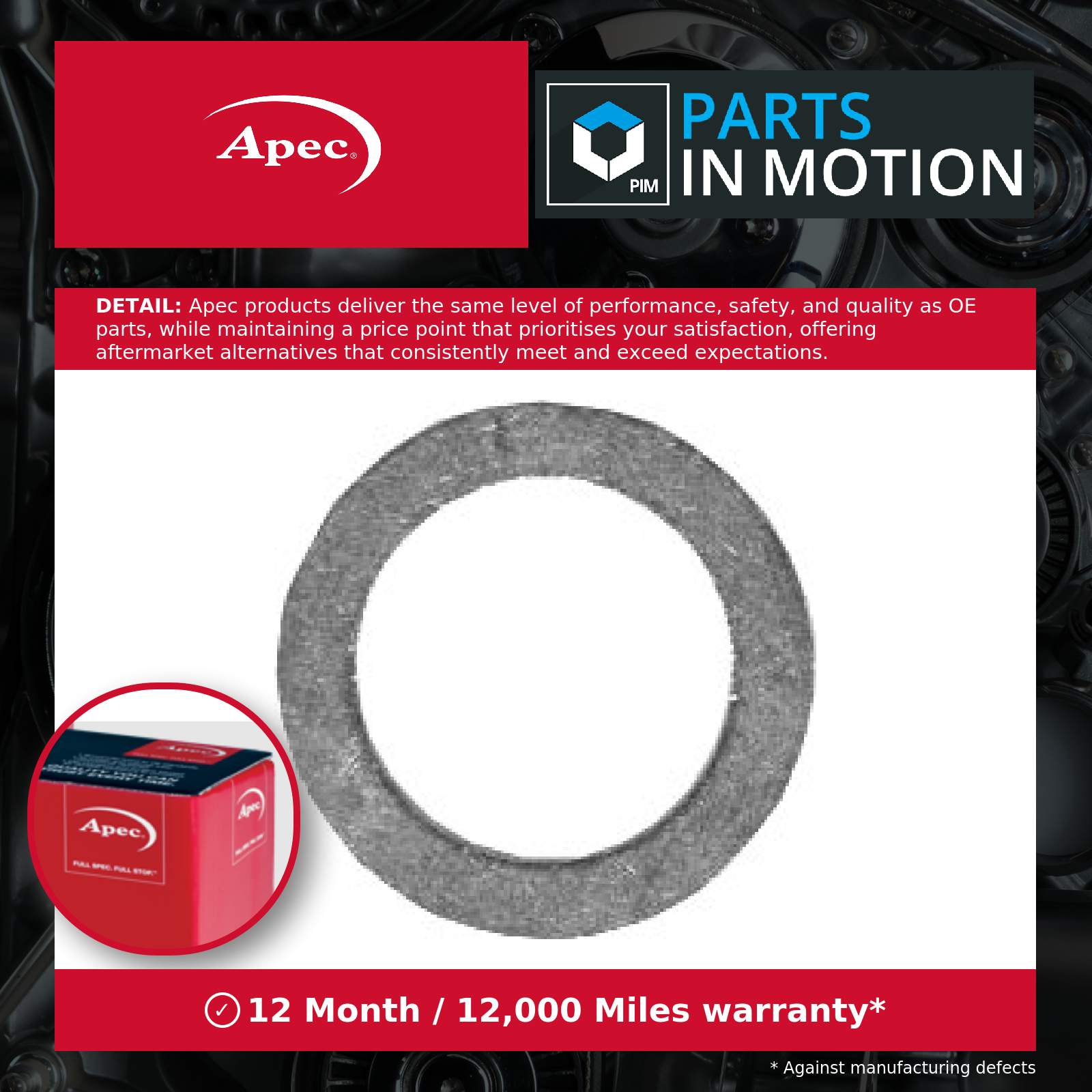 Al Banjo Bolt Washers M10x1.5 BBW2 Apec Genuine Top Quality Product New