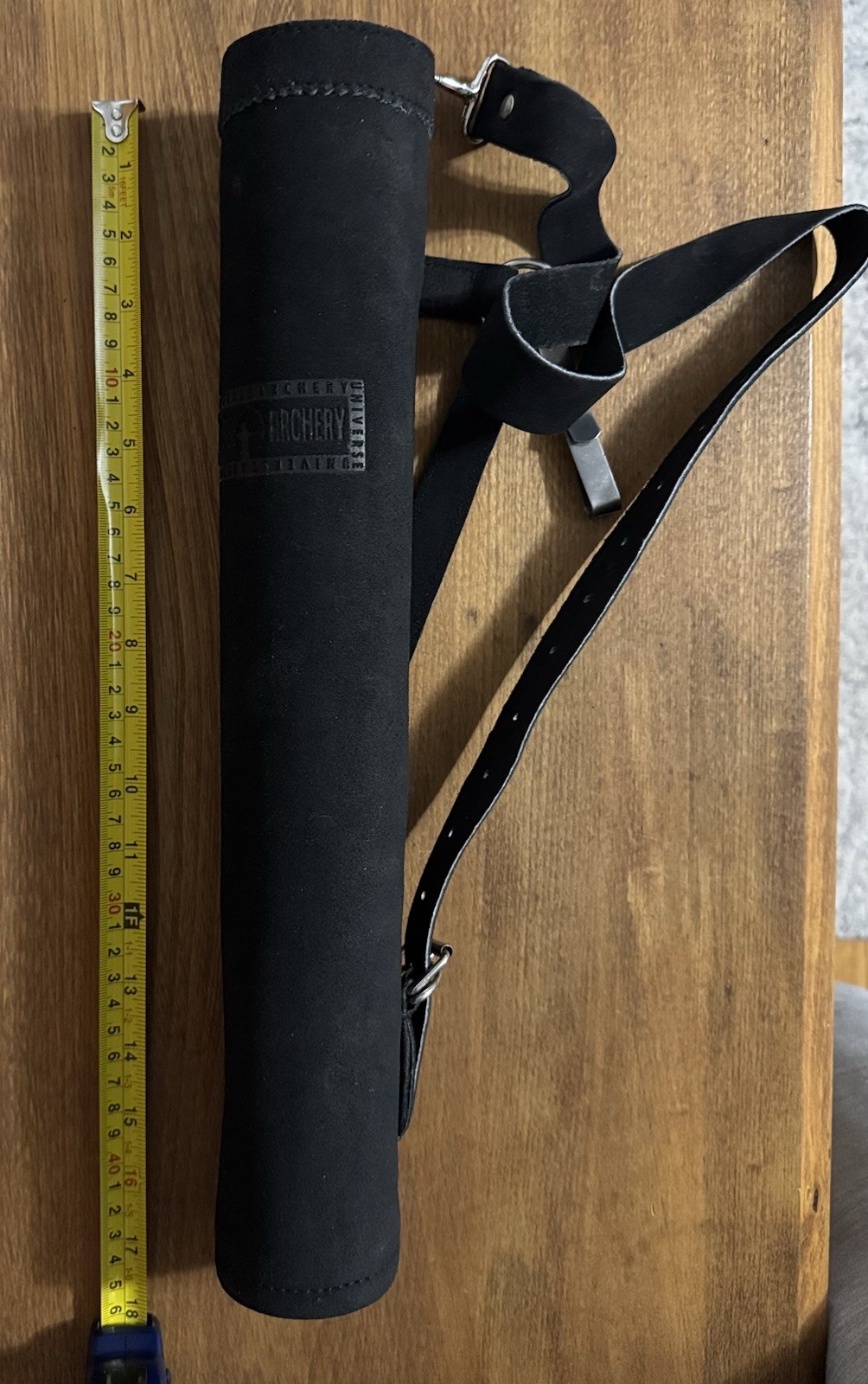 UNIVERSE ARCHERY Hip Arrow Quiver Genuine Suede Leather Arrow Holder Dark Brown