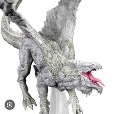 D D: Icons of The Realms Premium Miniature: Adult White Dragon  WizKids Figure