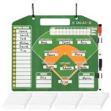 Magnetic Baseball Coach Clipboard, Dry Erase Coach Lineup Board, Premium Tact...