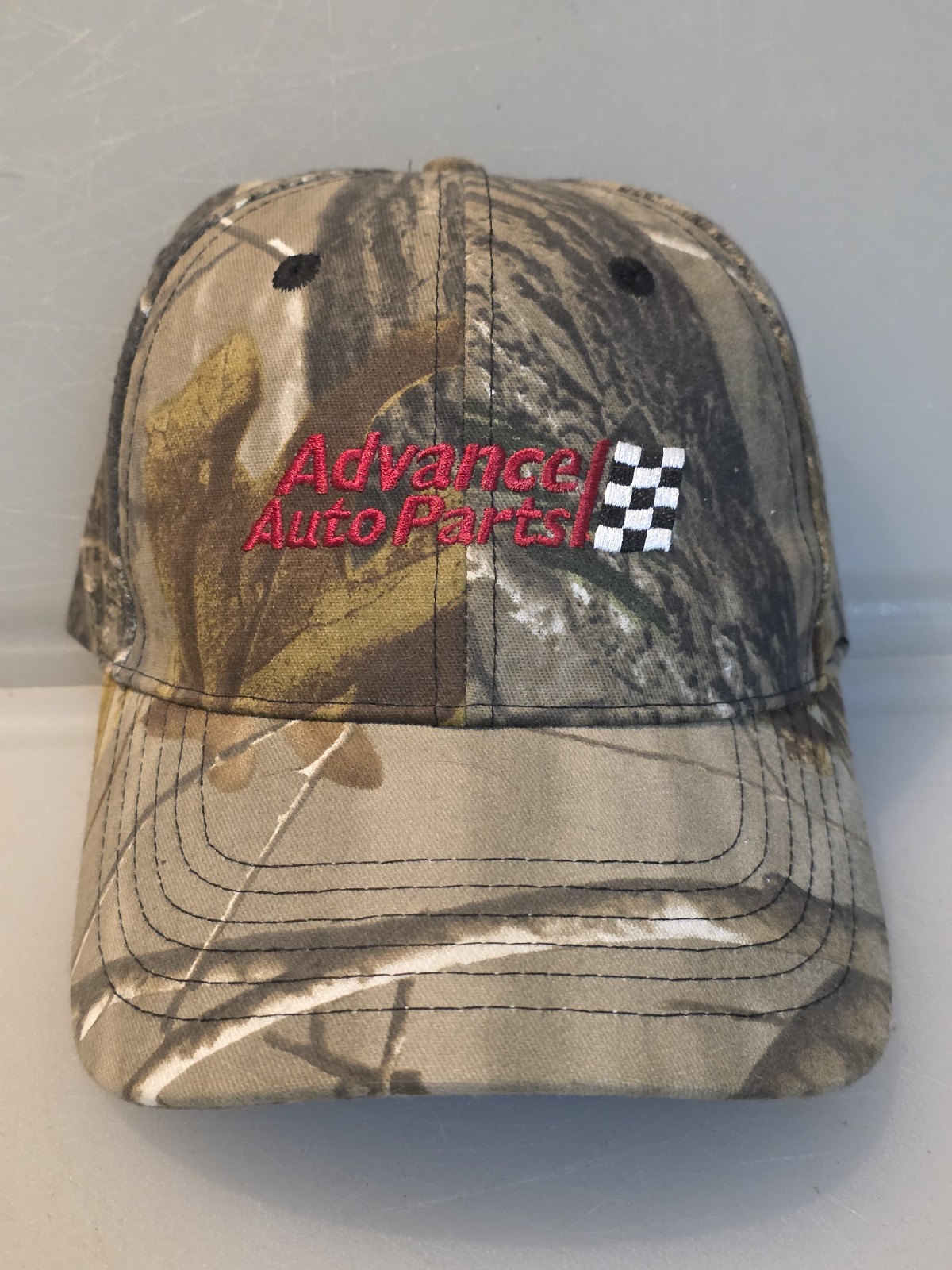 Vintage Strapback Trucker Hat Cap Advance Auto Parts Camo