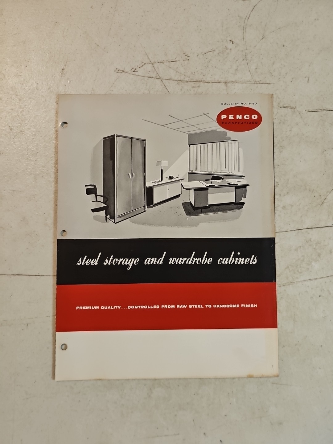 Vintage 1958 Penco Metal Products Steel Storage And Wardrobe Cabinet Brochure