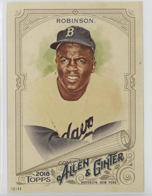 2018 Allen & Ginter Topps.com Online Exclusive 5x7 20/49 Jackie Robinson 0jo3