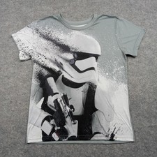 Star Wars Stormtrooper Shirt Youth XL 14 Gray Disney Store Graphic Tee Movie