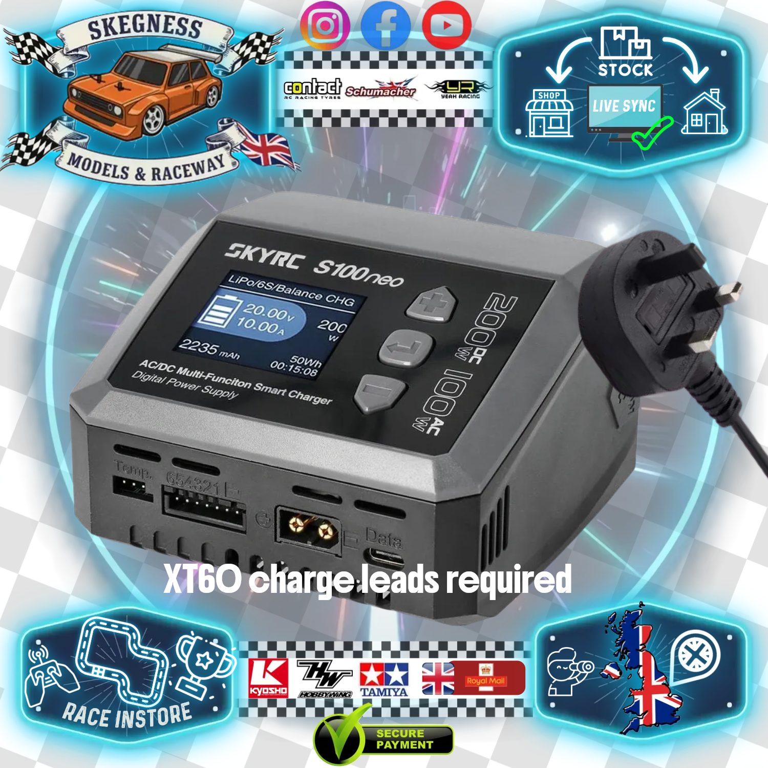 SKY RC - S100 NEO AC/DC 12A 1-6S LiPo/LiHV/LiFe/LiIon/NiMh BATTERY CHARGER FAST