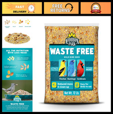 Waste Free Wild Bird Seed 12 lb - No Mess Blend with Sunflower Hearts & Peanuts 2.70 per gallon