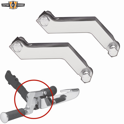 Pair Offset Foot Peg Extension Chrome Brackets Fit For Harley Dyna Wide Glide