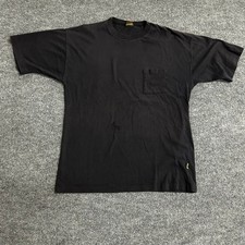 Cross Creek T-Shirt Mens Size XL Black Pocket Short Sleeve Made in USA Cotton