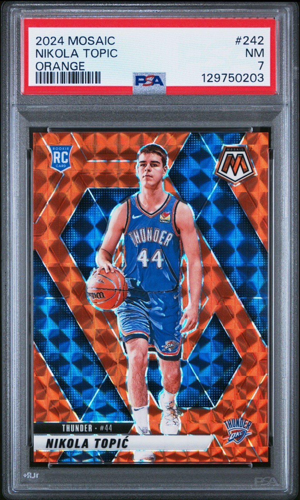 2024 Nikola Topic Mosaic Orange 195/249 Card #242